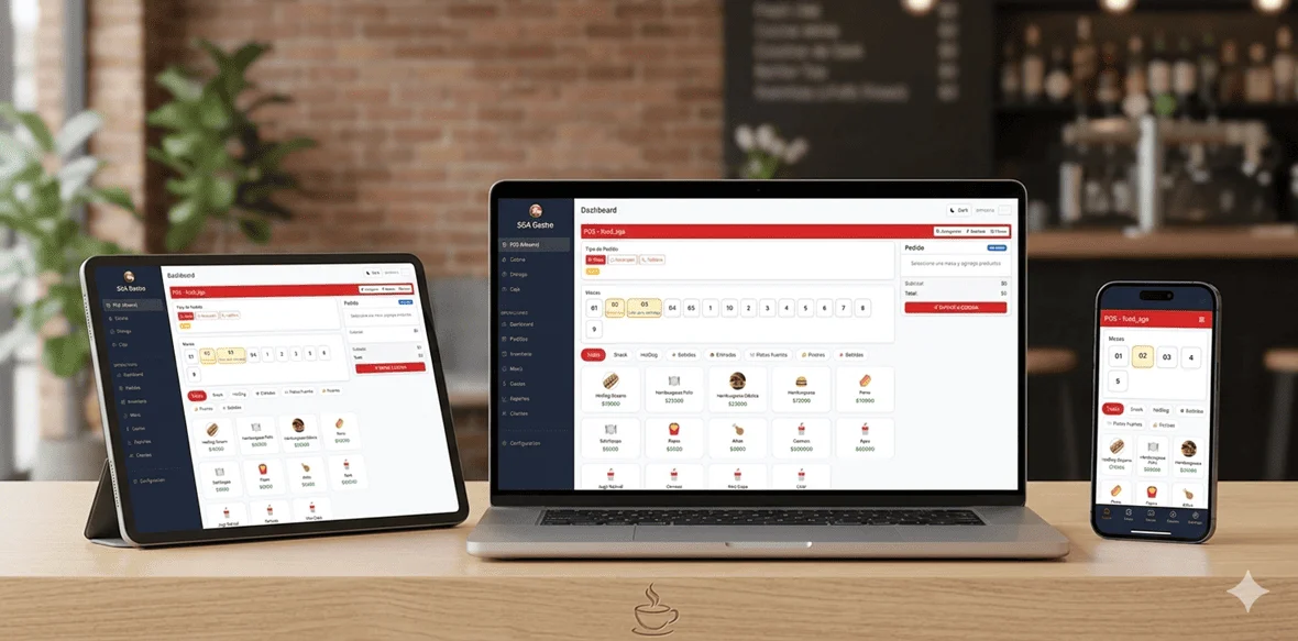 Interfaz de Gastro|OmniRest Gastro en múltiples dispositivos
